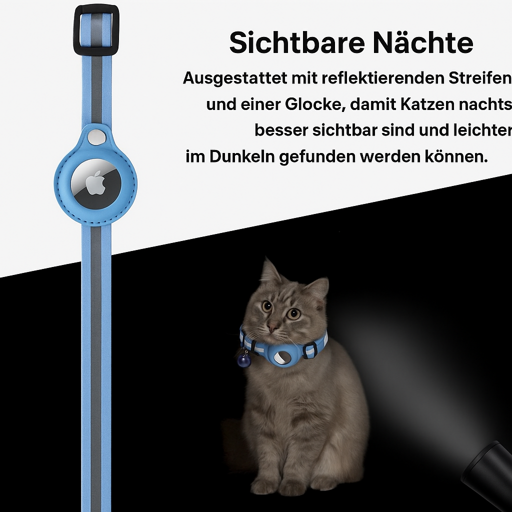 Katzenhalsband GPS Halter Reflektierend Verstellbar | Tracilo