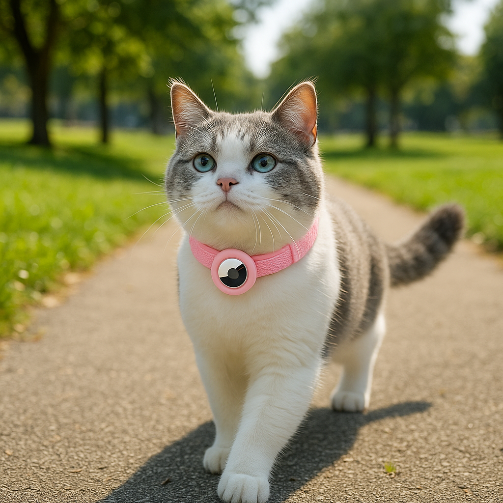 Katzenhalsband mit AirTag Halterung und verstellbarer Passform | Feloop