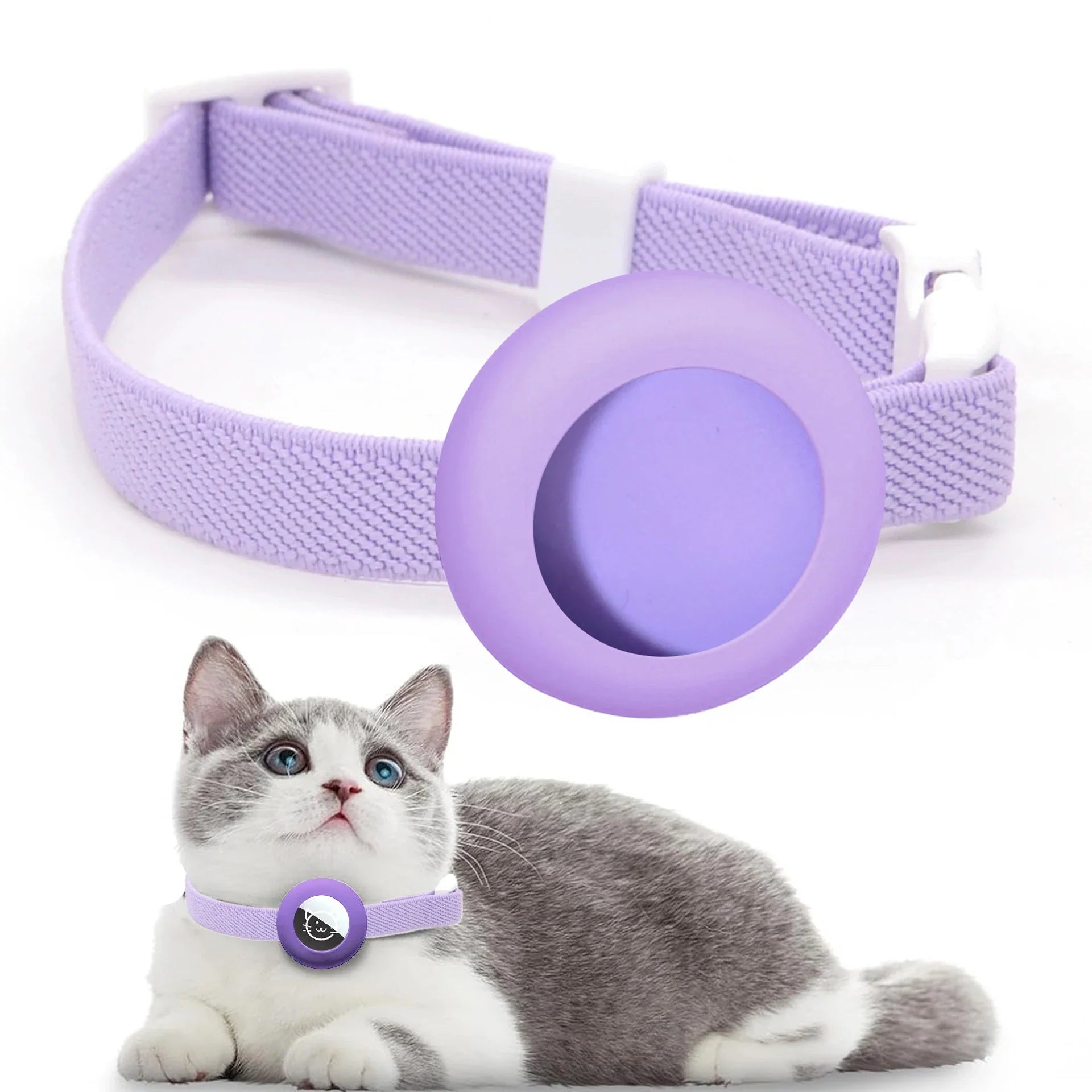 Katzenhalsband mit AirTag Halterung und verstellbarer Passform | Feloop