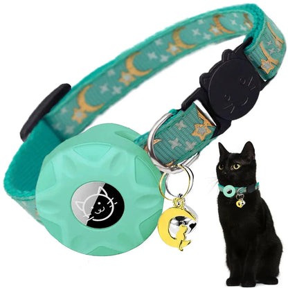 Katzenhalsband mit reflektierender AirTag-Halterung | Kattigo