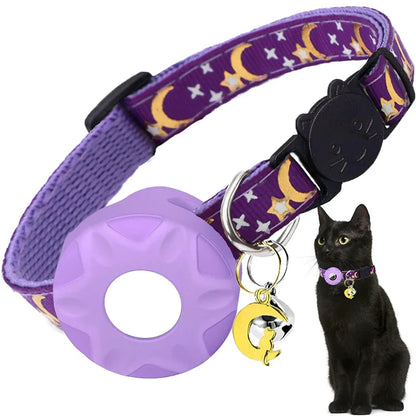 Katzenhalsband mit reflektierender AirTag-Halterung | Kattigo