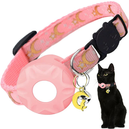 Katzenhalsband mit reflektierender AirTag-Halterung | Kattigo