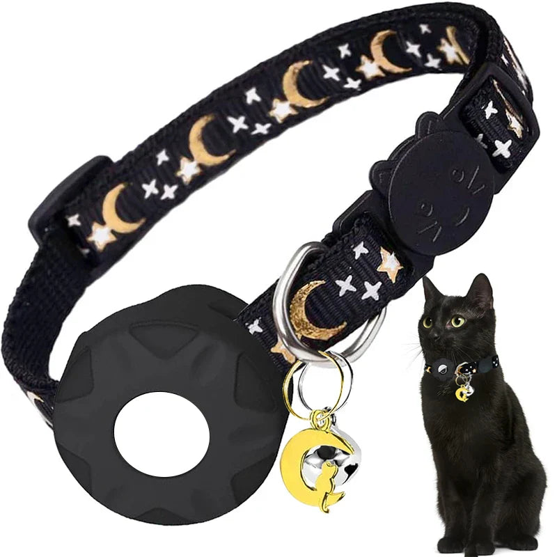 Katzenhalsband mit reflektierender AirTag-Halterung | Kattigo