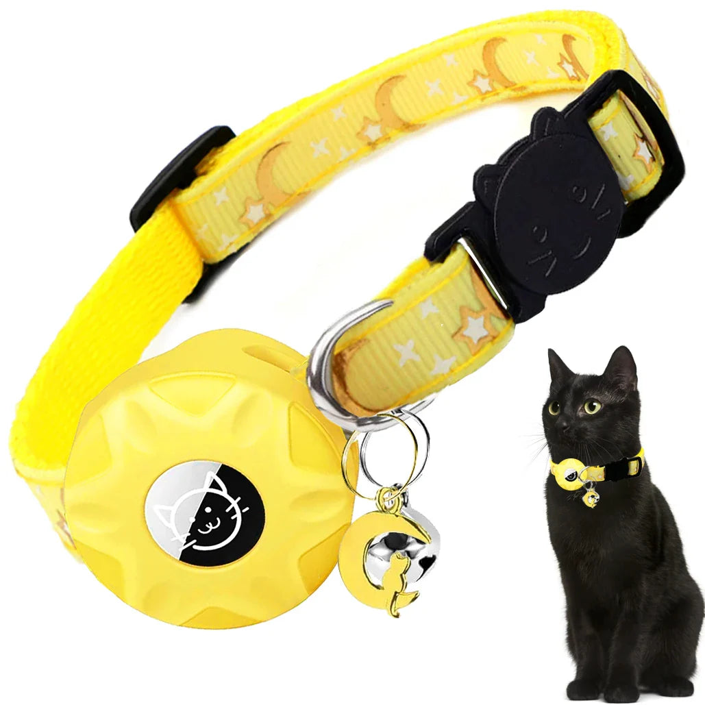 Katzenhalsband mit reflektierender AirTag-Halterung | Kattigo