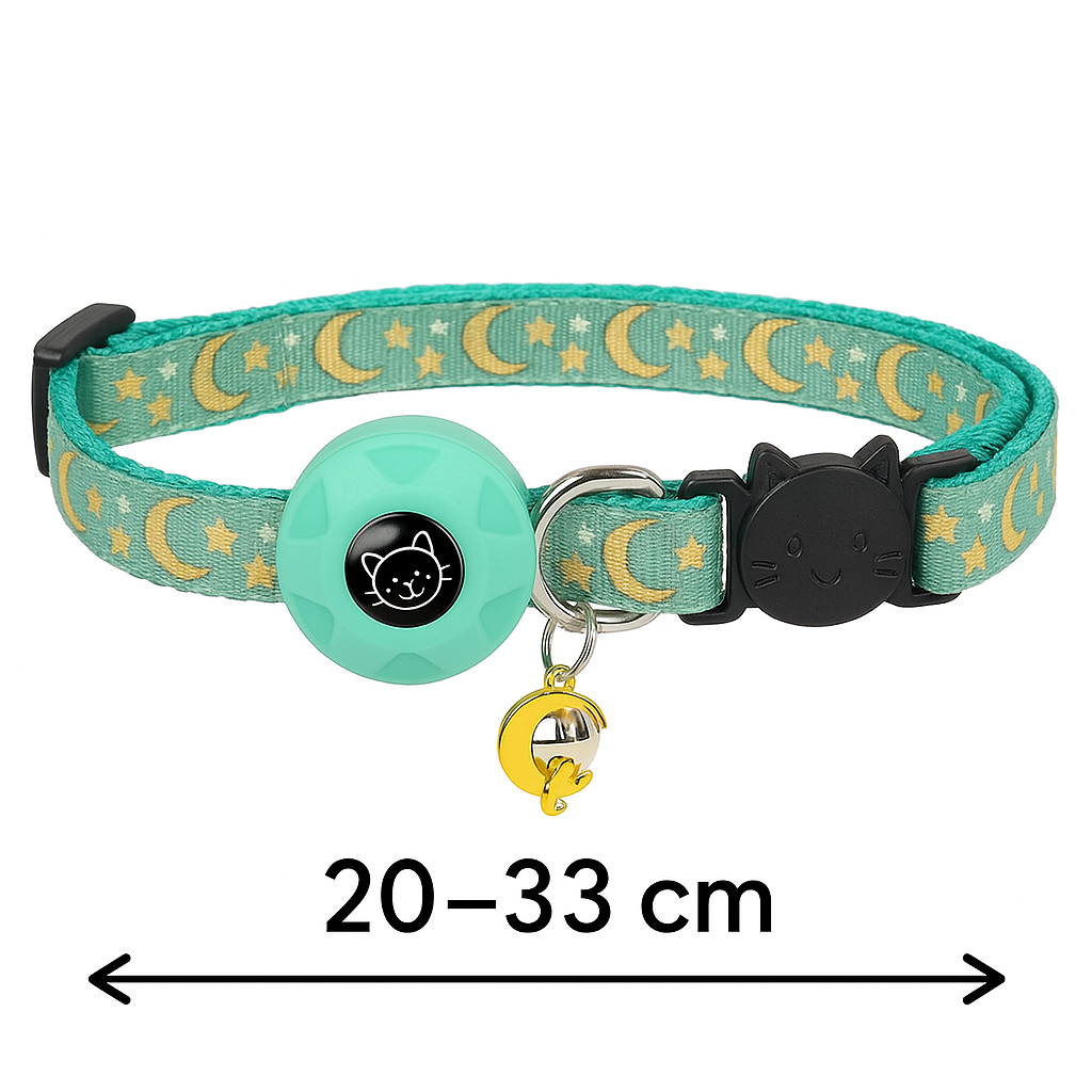 Katzenhalsband mit reflektierender AirTag-Halterung | Kattigo