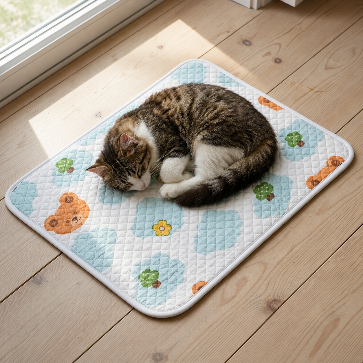 Katzenkuehlmatte atmungsaktiv rutschfest fuer Sommer | Zarexo