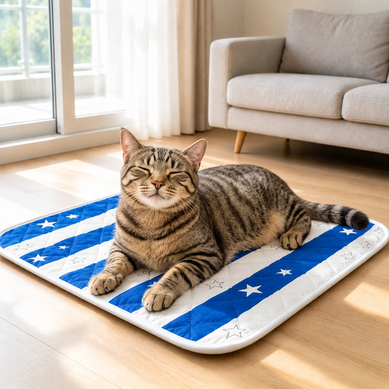 Katzenkuehlmatte atmungsaktiv waschbar fuer Sommer | Vexlan