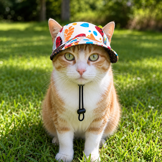 Katzensonnenhut UPF 50+ atmungsaktiv für Sommertage | Miezora