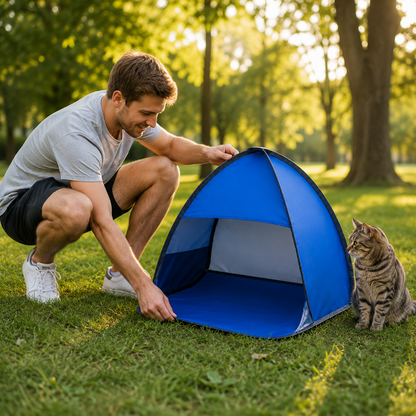 Katzenzelt Pop Up atmungsaktiv tragbar für Sommer | Jorven
