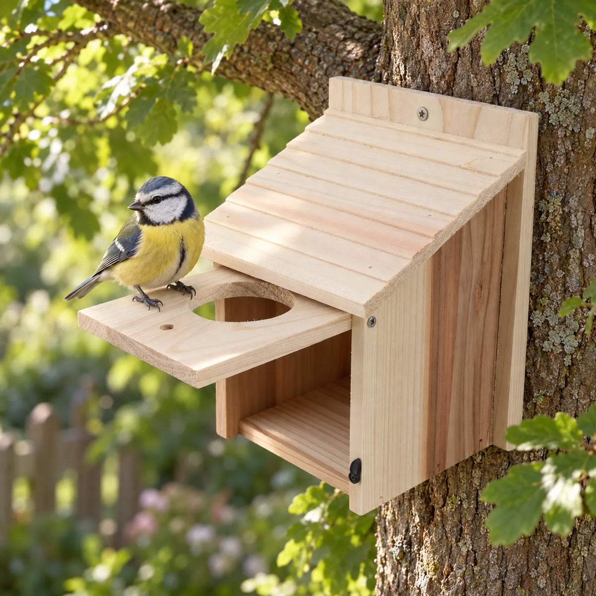 Klassisches Vogelhaus Mit Klappbarer Front