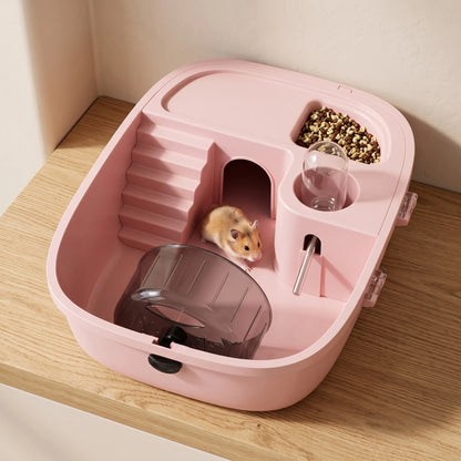 Kompakter Hamsterkäfig Mit Transparenter Haube
