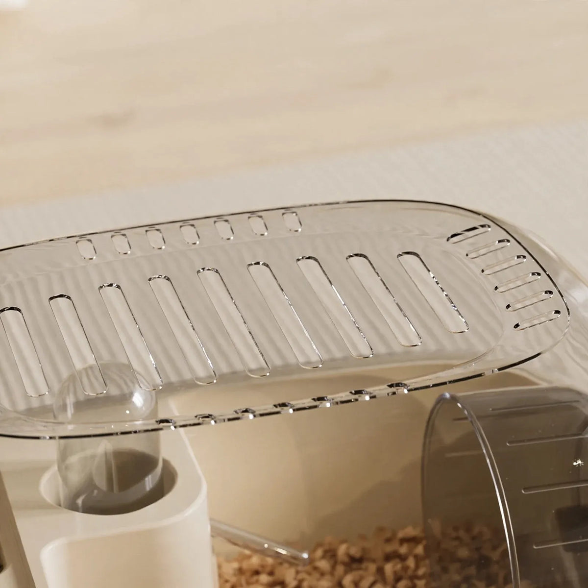 Kompakter Hamsterkäfig Mit Transparenter Haube