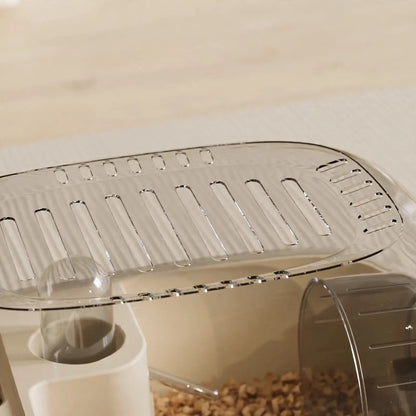 Kompakter Hamsterkäfig Mit Transparenter Haube