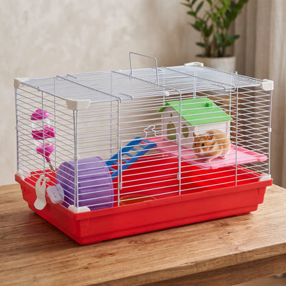 Kompakter Hamsterkäfig Mit Zubehör
