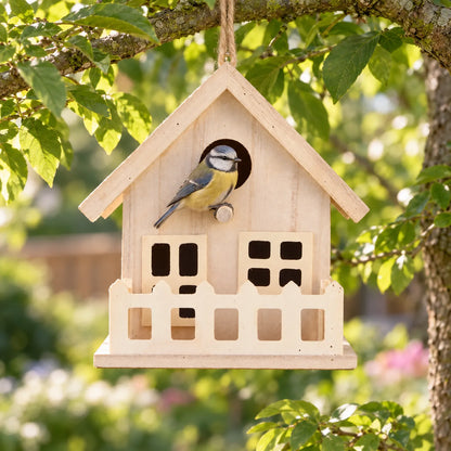 Kompaktes Vogelhaus Mit Aufklappbarem Dach
