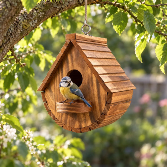 Kompaktes Vogelhaus Mit Kleiner Sitzstange