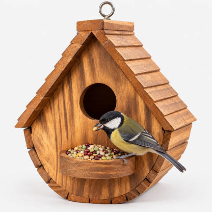 Kompaktes Vogelhaus Mit Kleiner Sitzstange