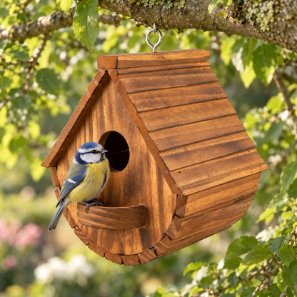Kompaktes Vogelhaus Mit Kleiner Sitzstange