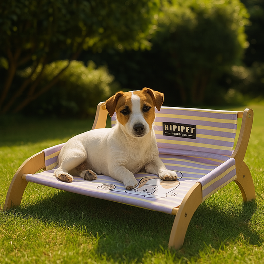 Körbchen gestreift mit Lounge Design für Katzen und Hunde | Lunza