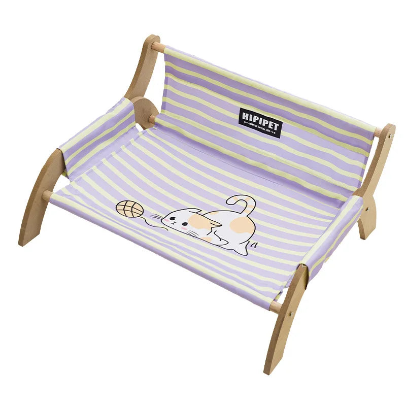 Körbchen gestreift mit Lounge Design für Katzen und Hunde | Lunza