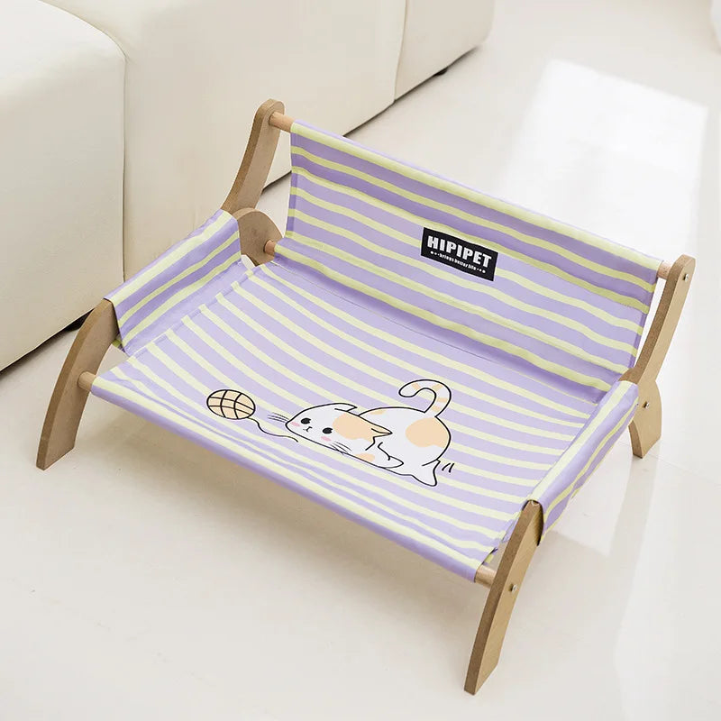 Körbchen gestreift mit Lounge Design für Katzen und Hunde | Lunza