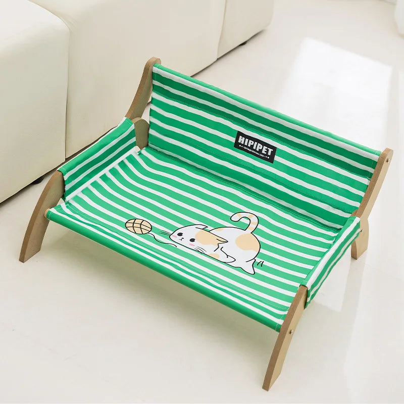Körbchen gestreift mit Lounge Design für Katzen und Hunde | Lunza