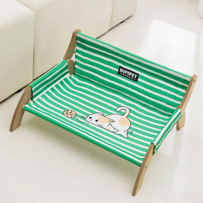 Körbchen gestreift mit Lounge Design für Katzen und Hunde | Lunza