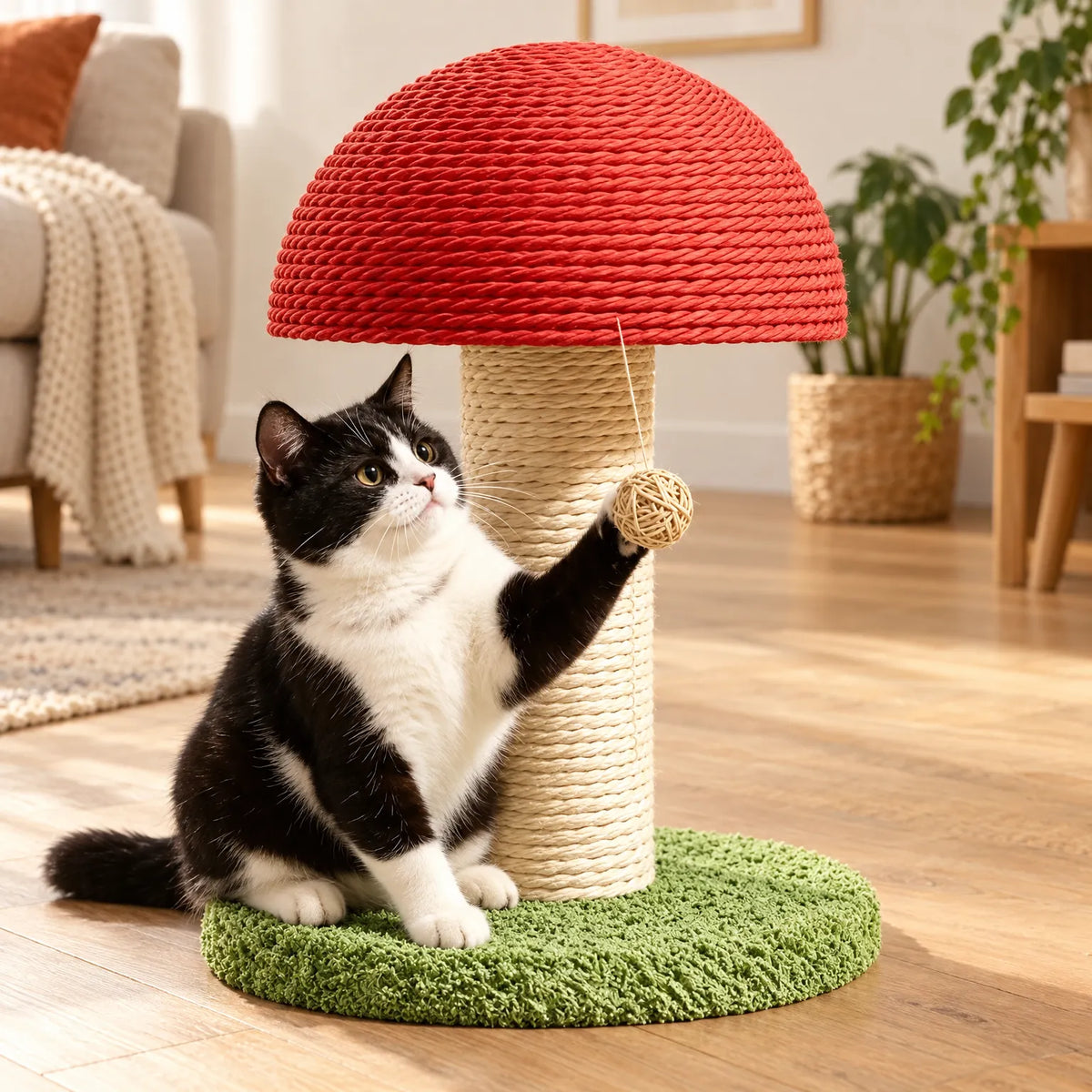 Kratzbaum Für Katzen In Pilzform