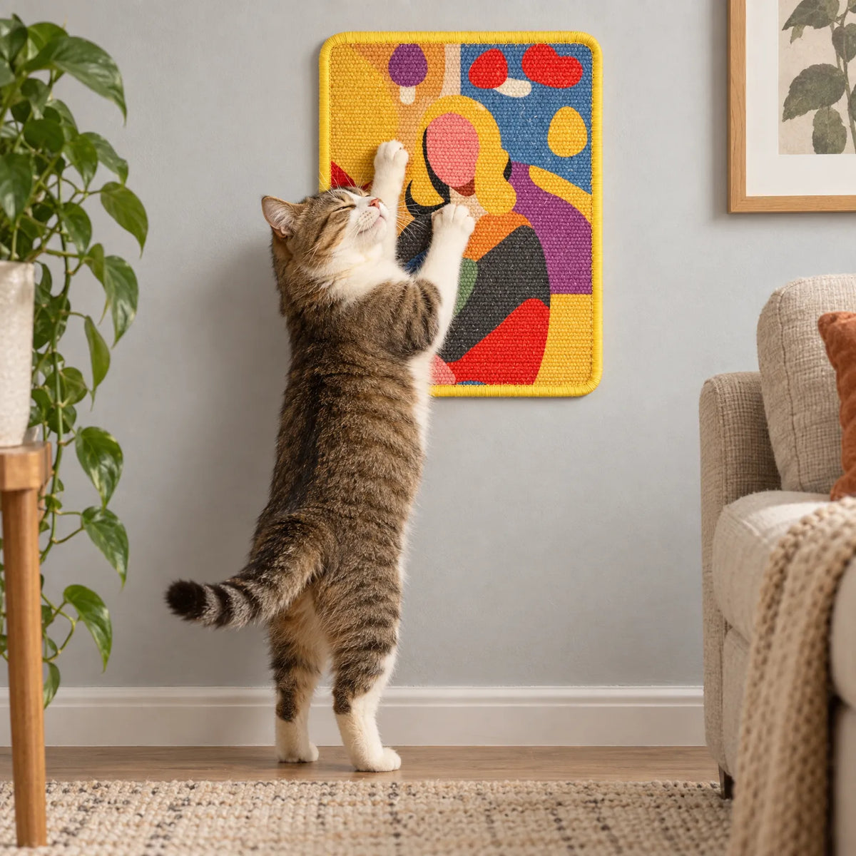 Kratzbrett Katze Wand Selbstklebend Rechteckig