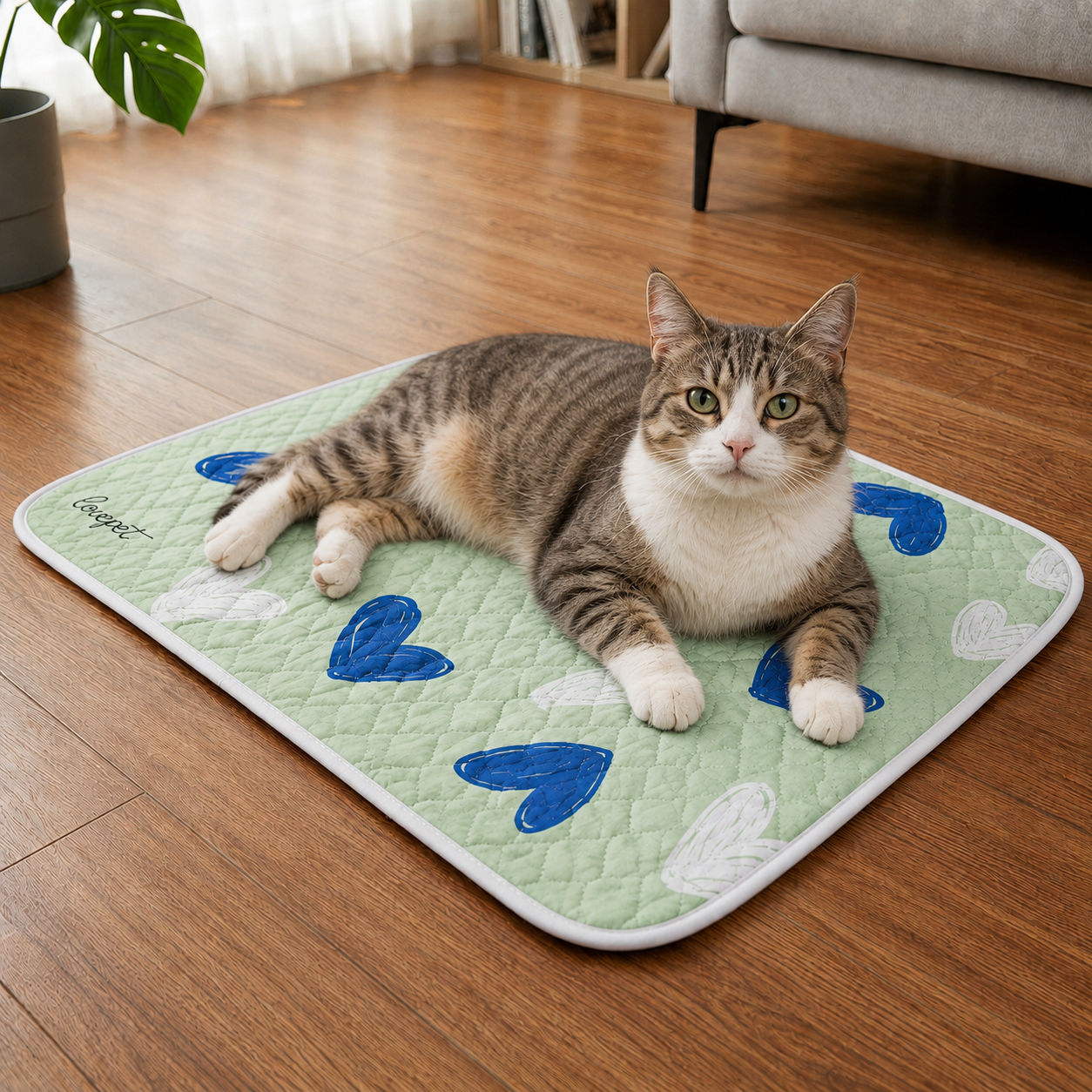 Kuehlmatte Katze atmungsaktiv rutschfest fuer Sommer | Myvora