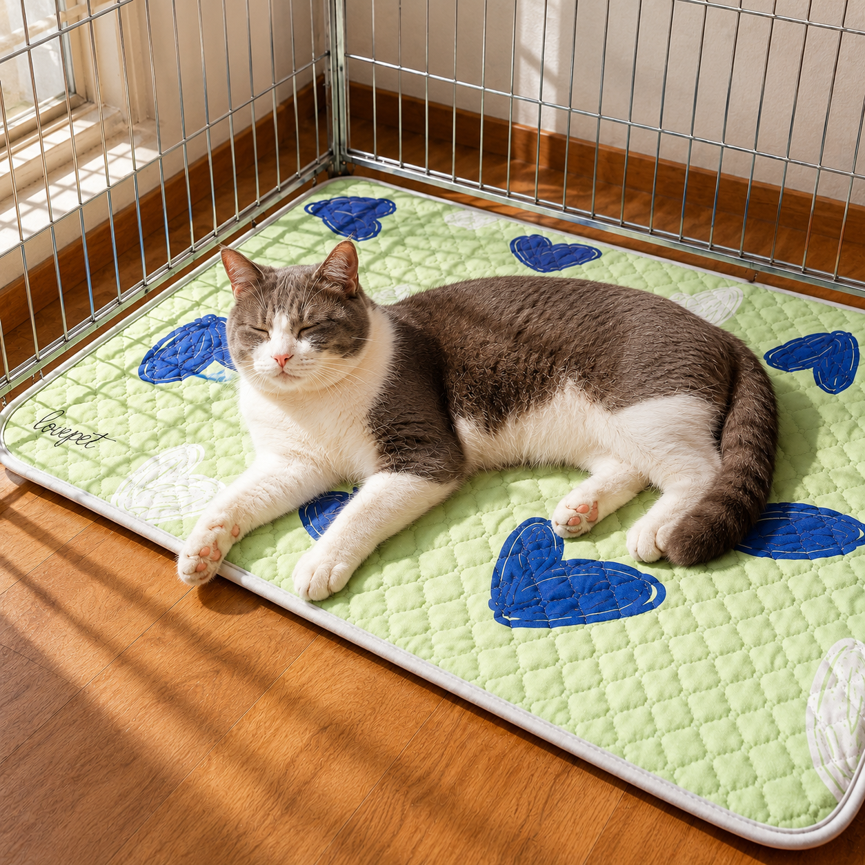 Kuehlmatte Katze atmungsaktiv rutschfest fuer Sommer | Myvora