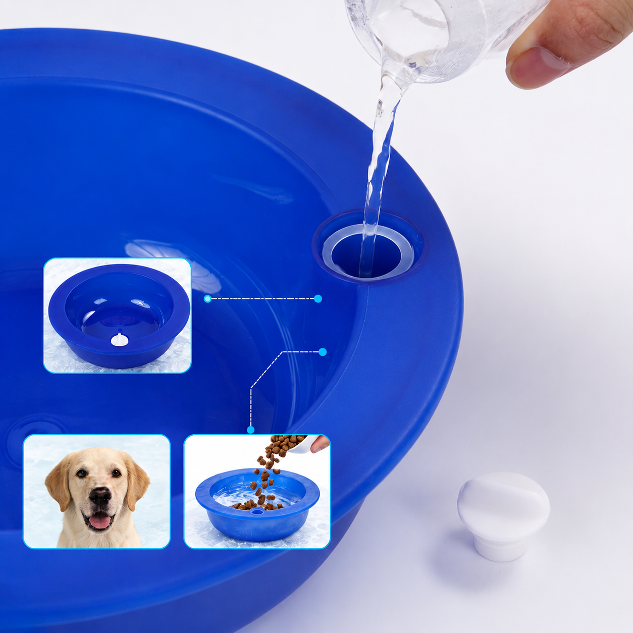 Kuehlwassernapf wiederverwendbar fuer Hunde und Katzen Sommer | Frostia