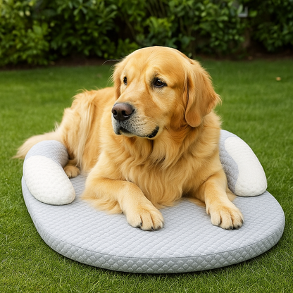 Kühlende Hundematte mit atmungsaktivem Stoff und Kopfkissen | Nivon