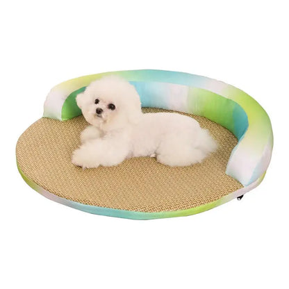 Kühlende Hundematte mit atmungsaktiver Rattanstruktur | Frilo