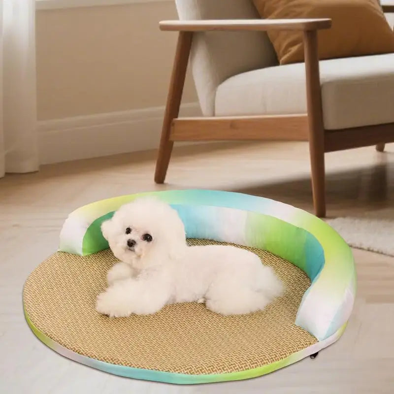 Kühlende Hundematte mit atmungsaktiver Rattanstruktur | Frilo