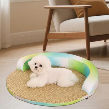 Kühlende Hundematte mit atmungsaktiver Rattanstruktur | Frilo