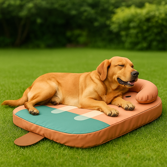 Kühlendes Hundebett für den Sommer mit rutschfester Unterseite | PopziNest