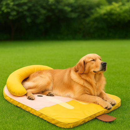 Kühlendes Hundebett für den Sommer mit rutschfester Unterseite | PopziNest