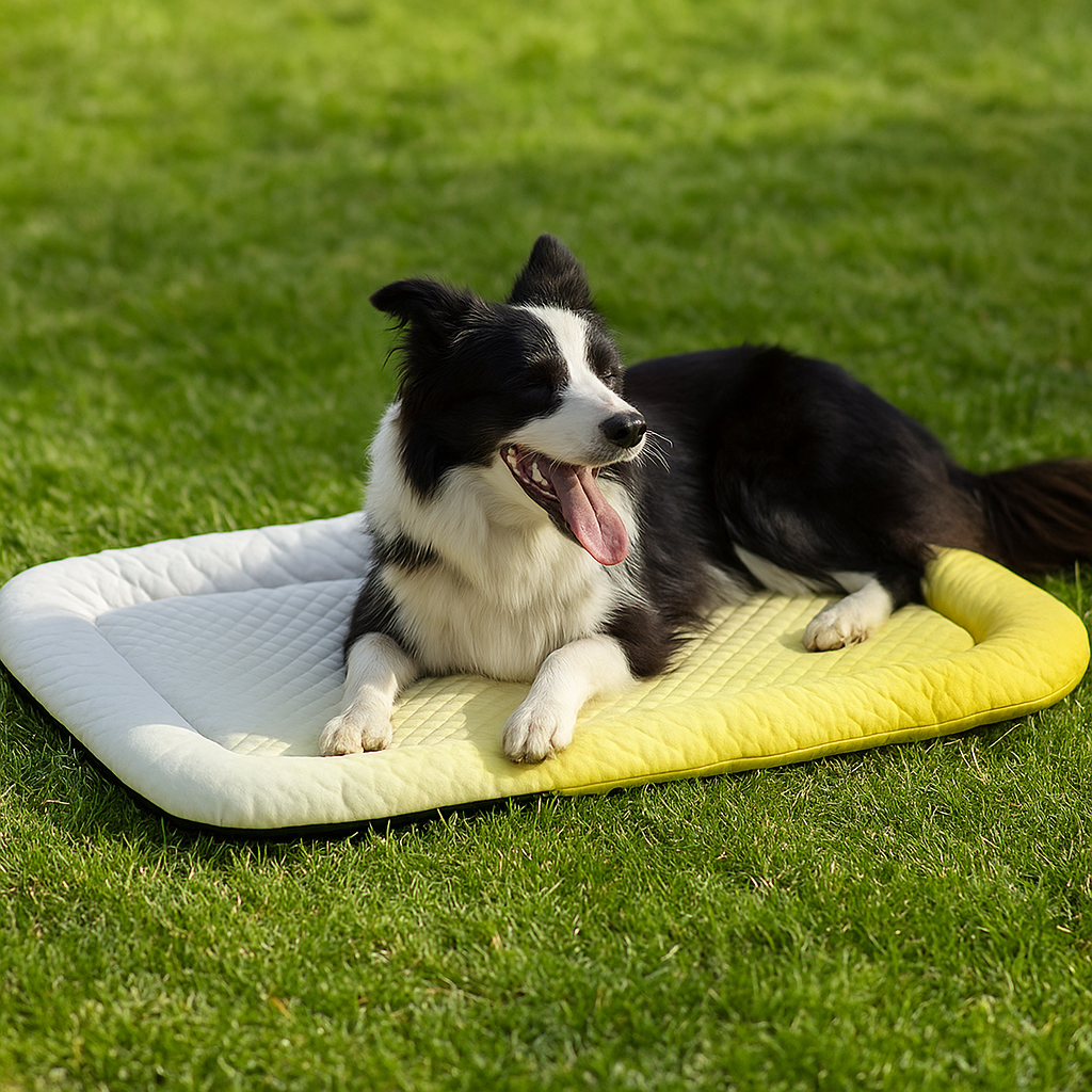 Kühlendes Hundebett mit Eisseide und atmungsaktivem Design | FrescoNest