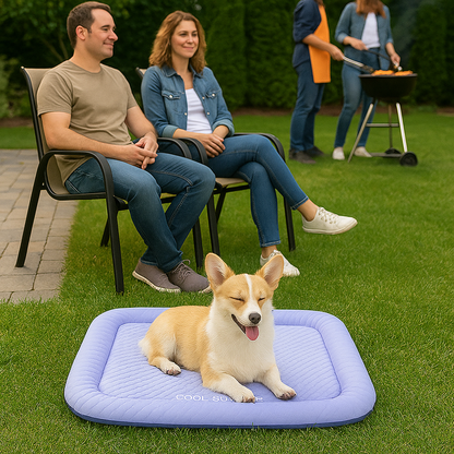 Kühlendes Hundebett mit Eisseide und atmungsaktivem Design | FrescoNest