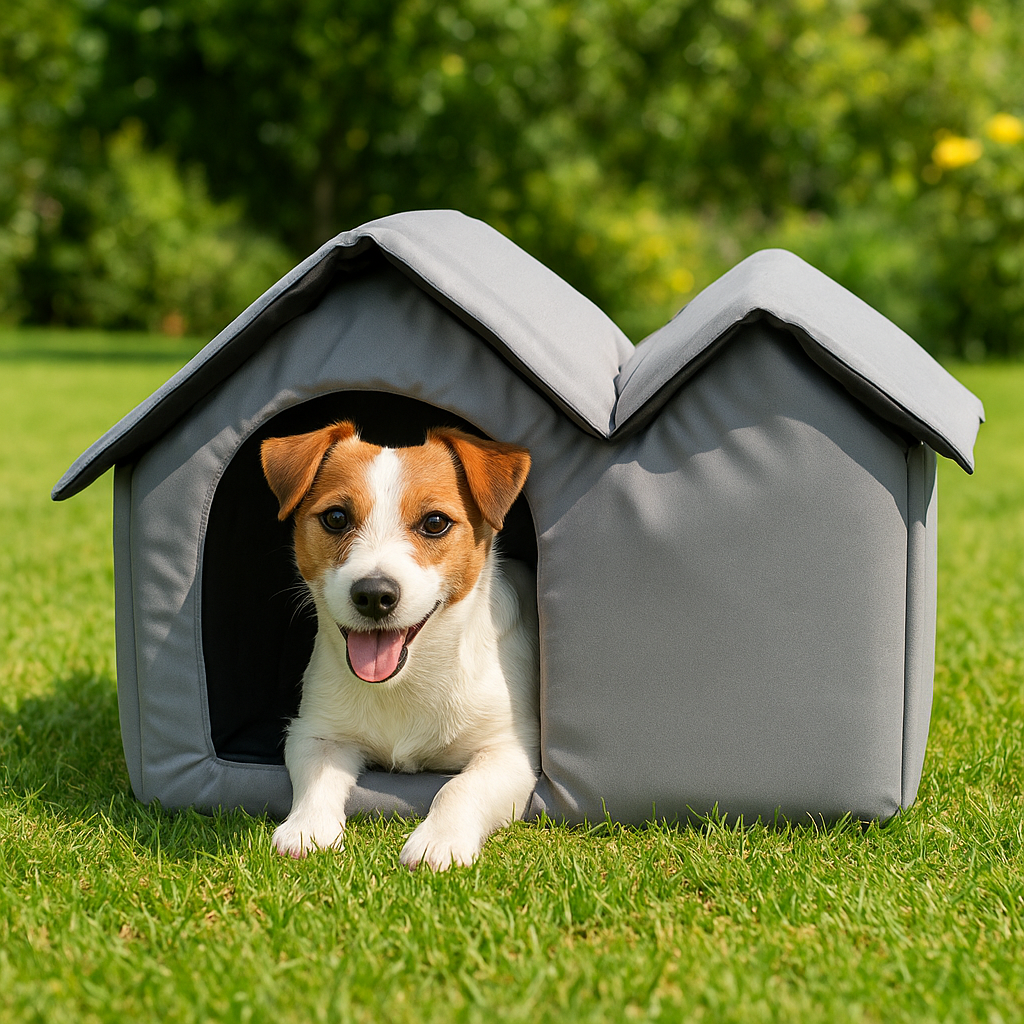 Kühlendes Hundehaus mit Eisbeuteln und atmungsaktivem Design | Frostivo