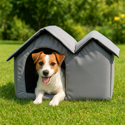 Kühlendes Hundehaus mit Eisbeuteln und atmungsaktivem Design | Frostivo