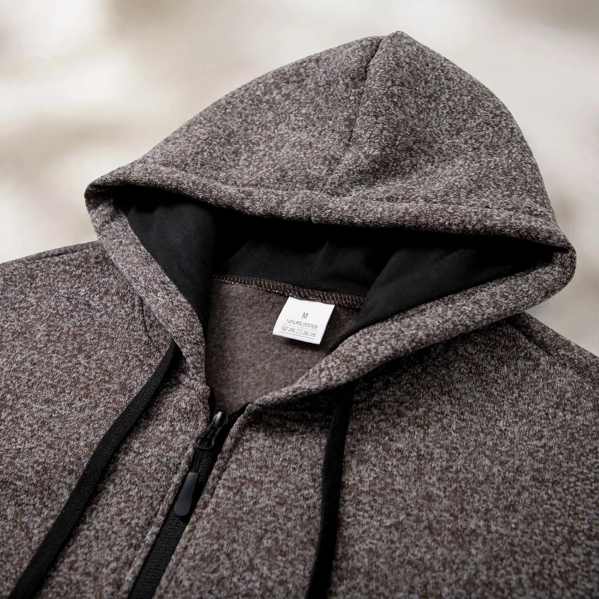 Lange Kapuzenjacke Mit Reißverschluss