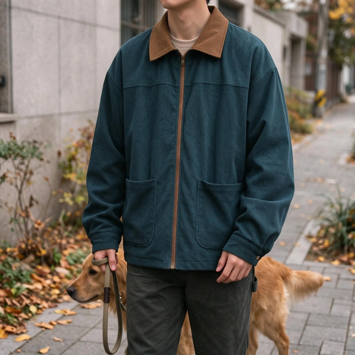 Lässige Jacke Mit Umlegekragen