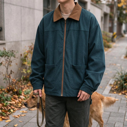 Lässige Jacke Mit Umlegekragen