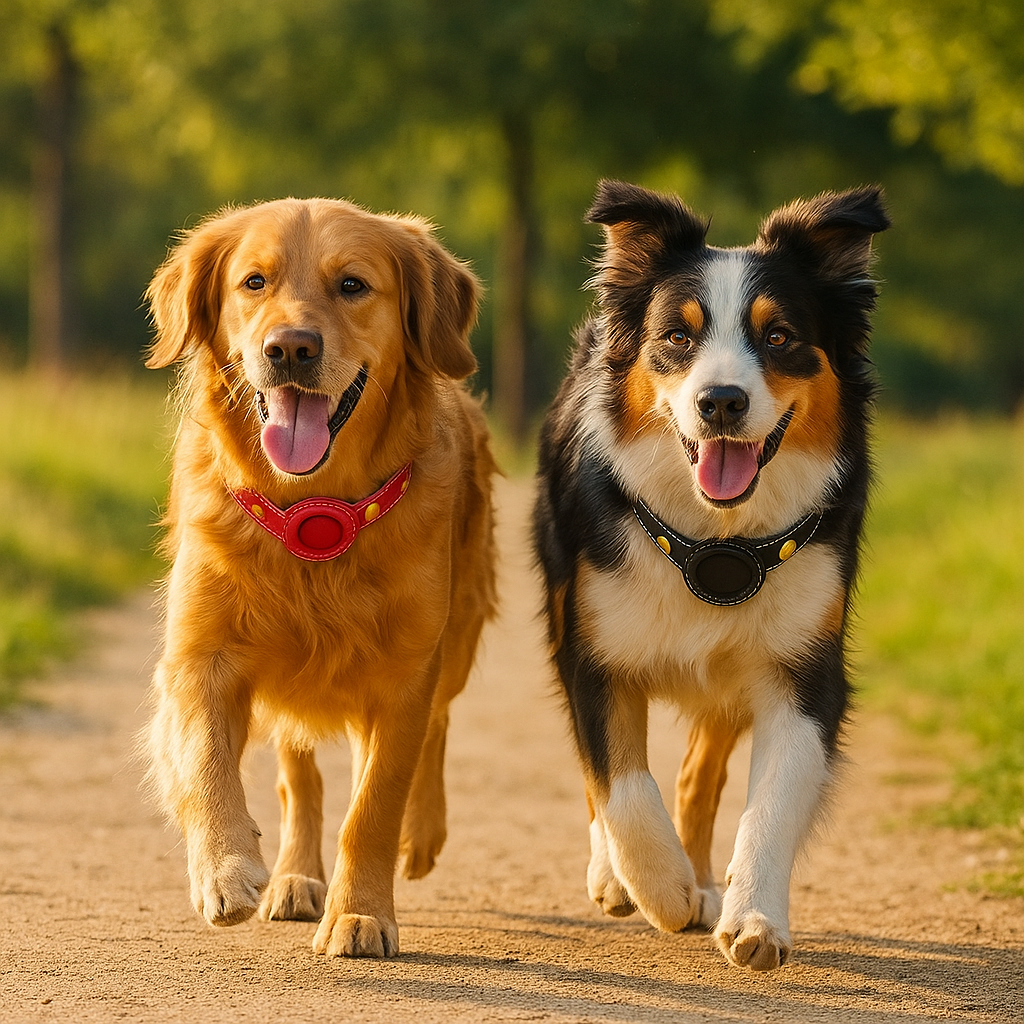 Lederhundehalsband mit AirTag Halterung | ScoutBand