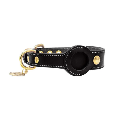 Lederhundehalsband mit AirTag Halterung | ScoutBand