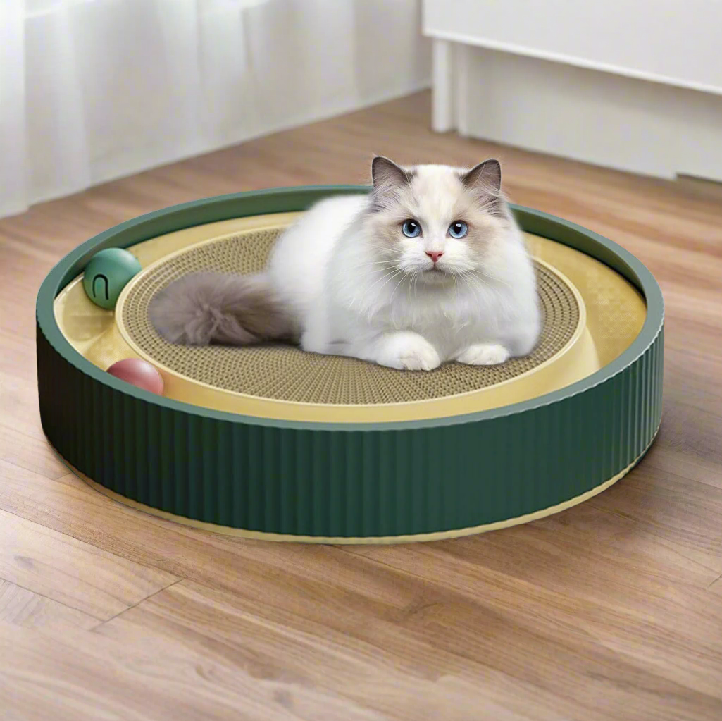 Lena | Kratzspielzeug mit Spielball für Katzen