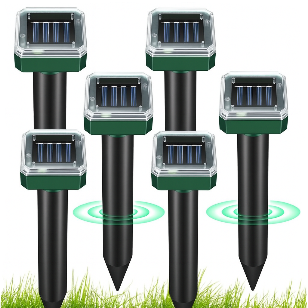 Maulwurfschreck mit Solar für den Garten mit Ultraschallton | Solmora