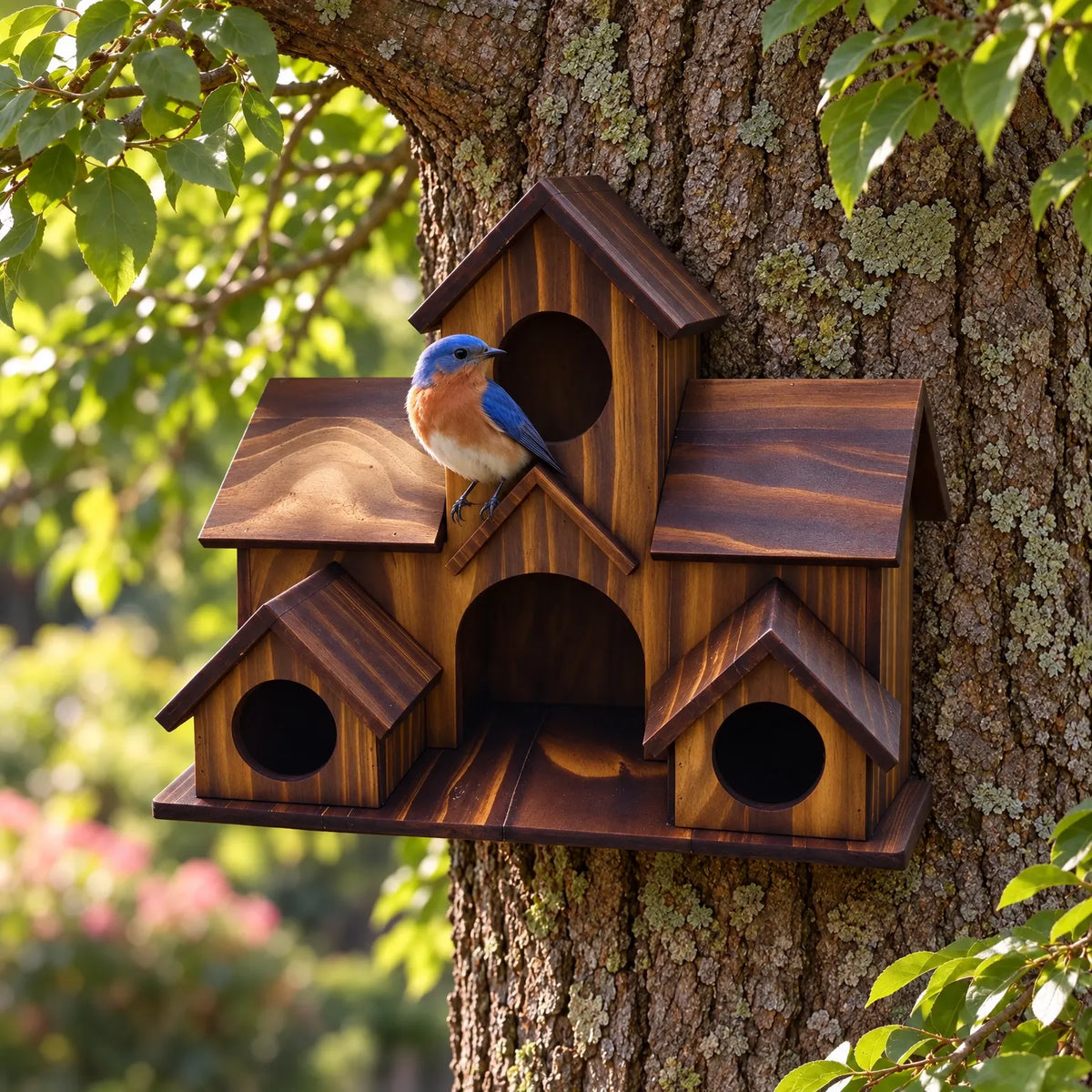 Mehrteiliges Vogelhaus Mit Fünf Nistkammern